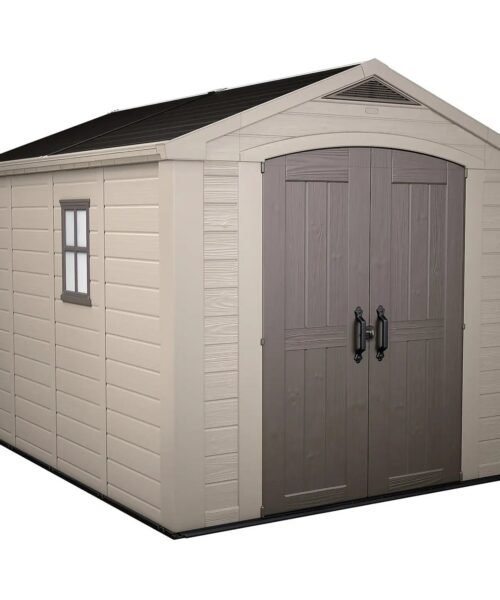 Keter 8’x11′ Factor Heavy Duty Plastic Garden Shed – Beige