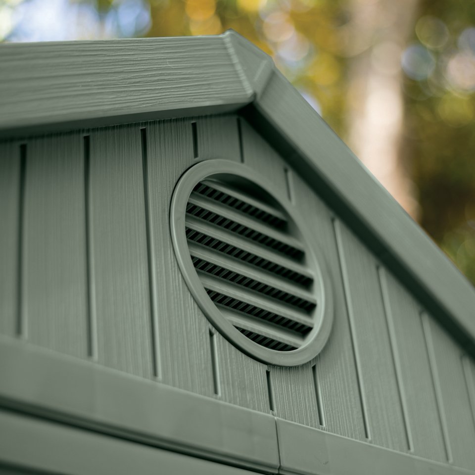 Keter 4’x6′ Norfolk Leisure Darwin Heavy Duty Plastic Garden Shed – Green - Image 2