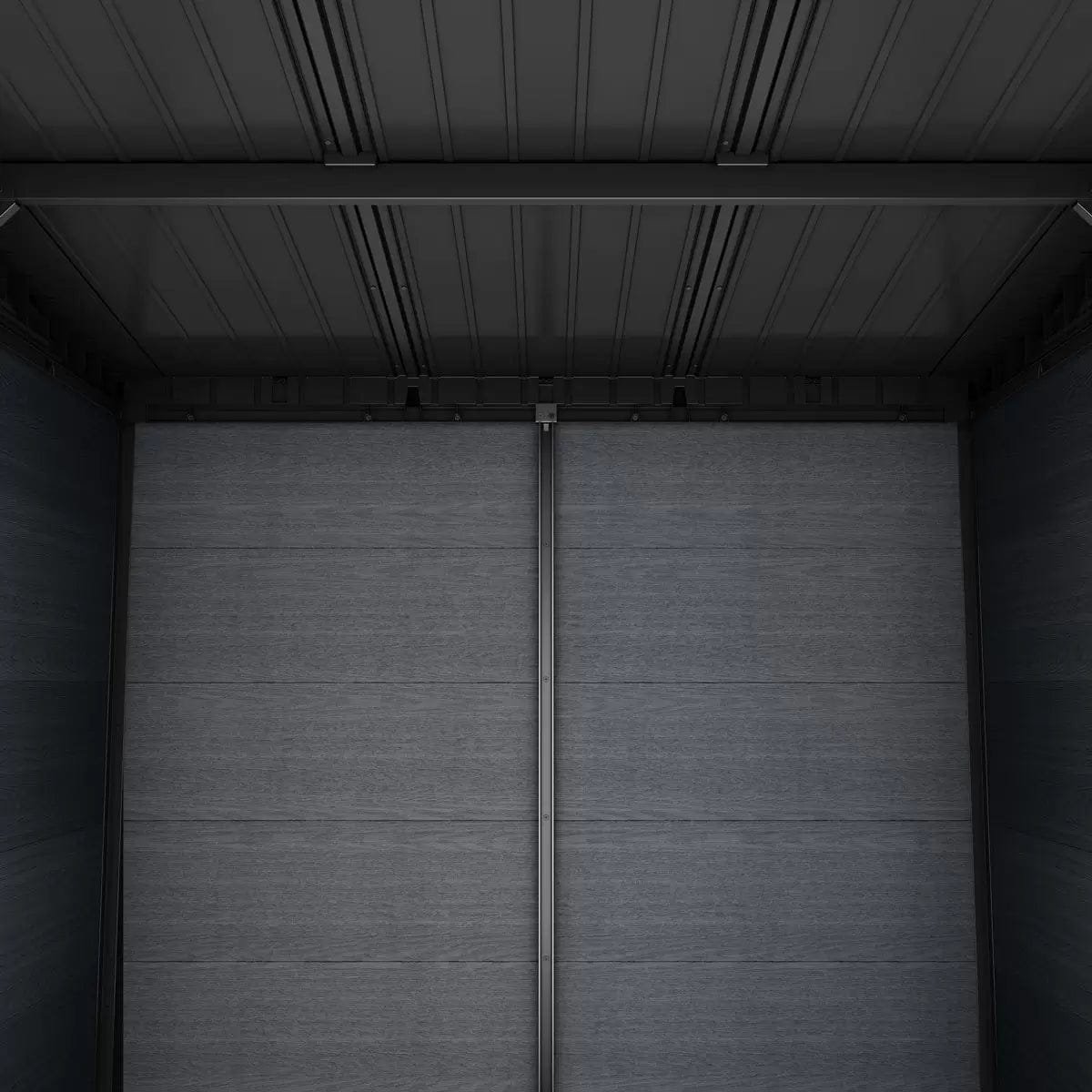 Keter Artisan 7×11 ft Pent Dark-Grey Plastic 2 door Shed with floor & 1 window - Image 7