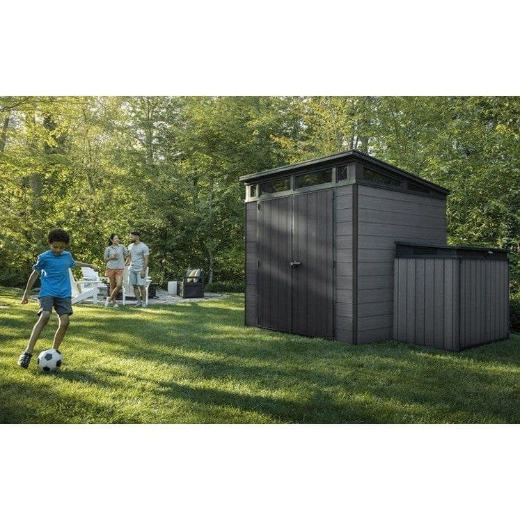 Keter Artisan 7×7 ft Pent Grey Plastic 2 door Shed with floor & 1 window - Image 4