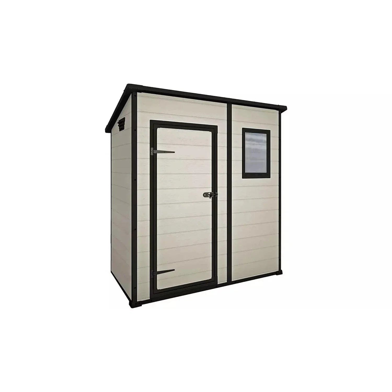 Keter 6′ x 4′ Manor Plastic Pent Garden Storage Shed – Beige - Image 2