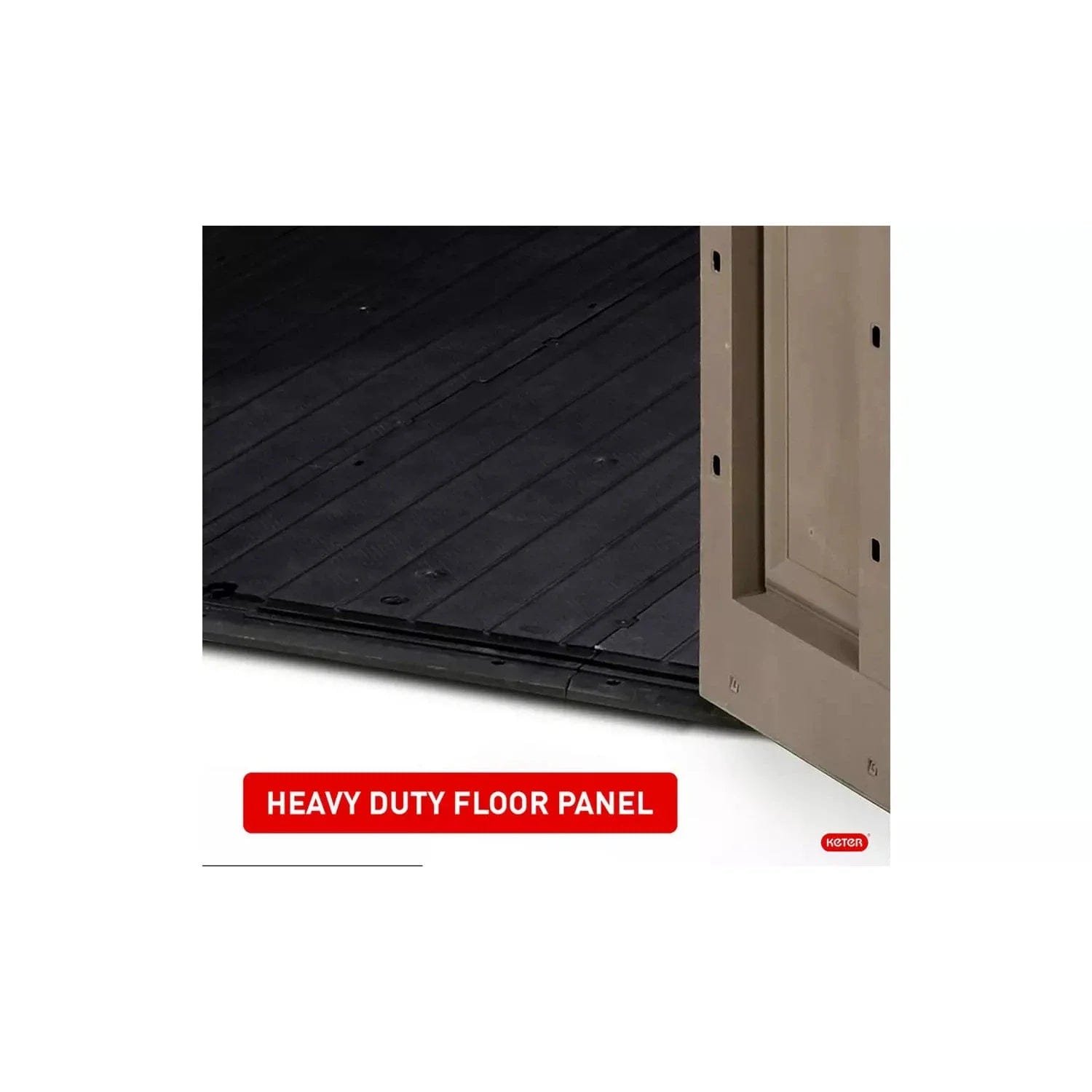 Keter 4’x6′ Factor Heavy Duty Plastic Garden Shed – Beige - Image 6