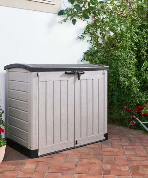 Keter Store-it-out ARC Beige & brown 1200L Garden storage box 1200mm 1460mm